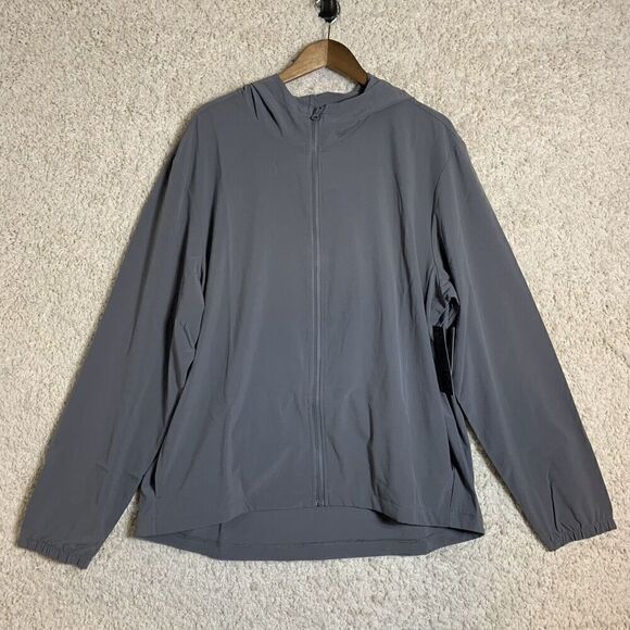 Z By Zella NWT Grey Traction Training Hooded Jacket Mens Size XL‎ Wind Breaker - Picture 4 of 14